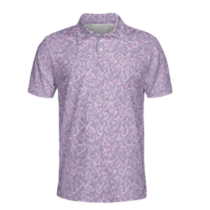 Geo Mosaic Purple Pink Men’s Performance Polo Shirt