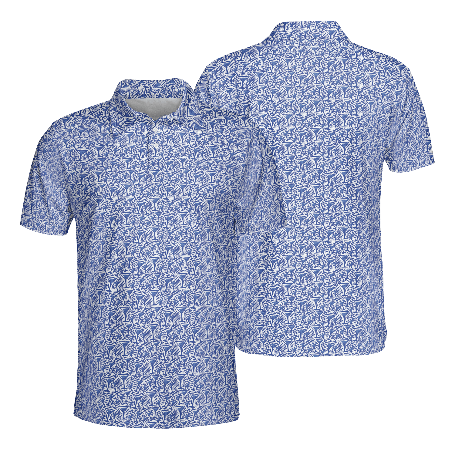 Blue Martini Men’s Performance Polo Shirt - Image 3