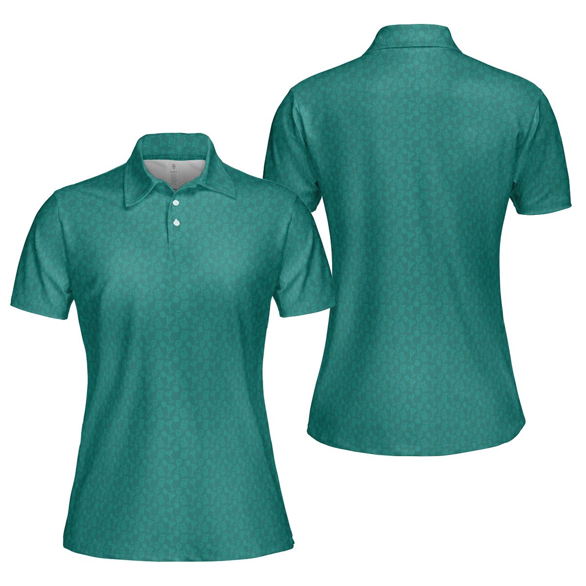 Mixed Cocktails Green Women’s Performance Polo Shirt - Image 3