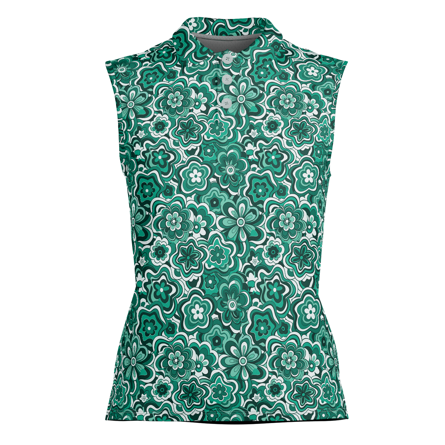 Crazy Daisies Women's Sleeveless Performance Polo Shirts - Image 4