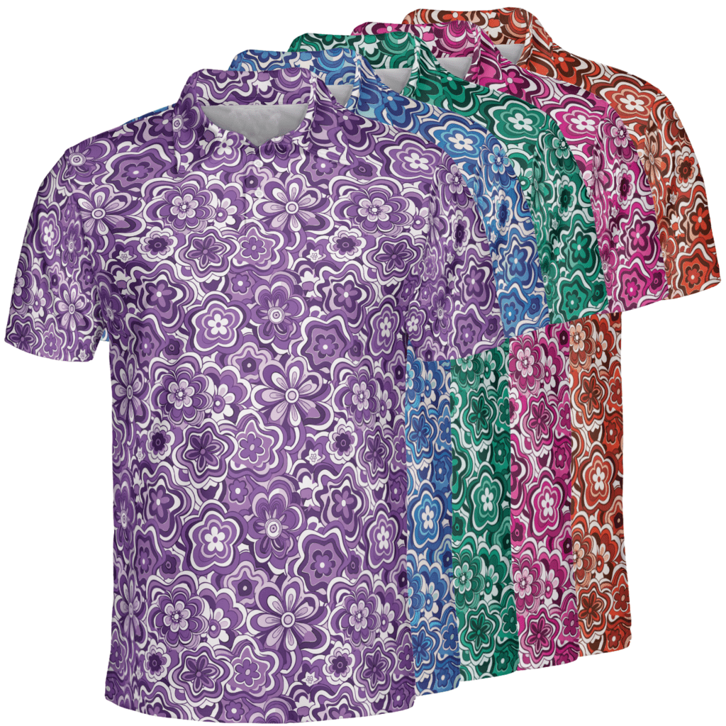Crazy Daisies Men’s Performance Polo Shirts