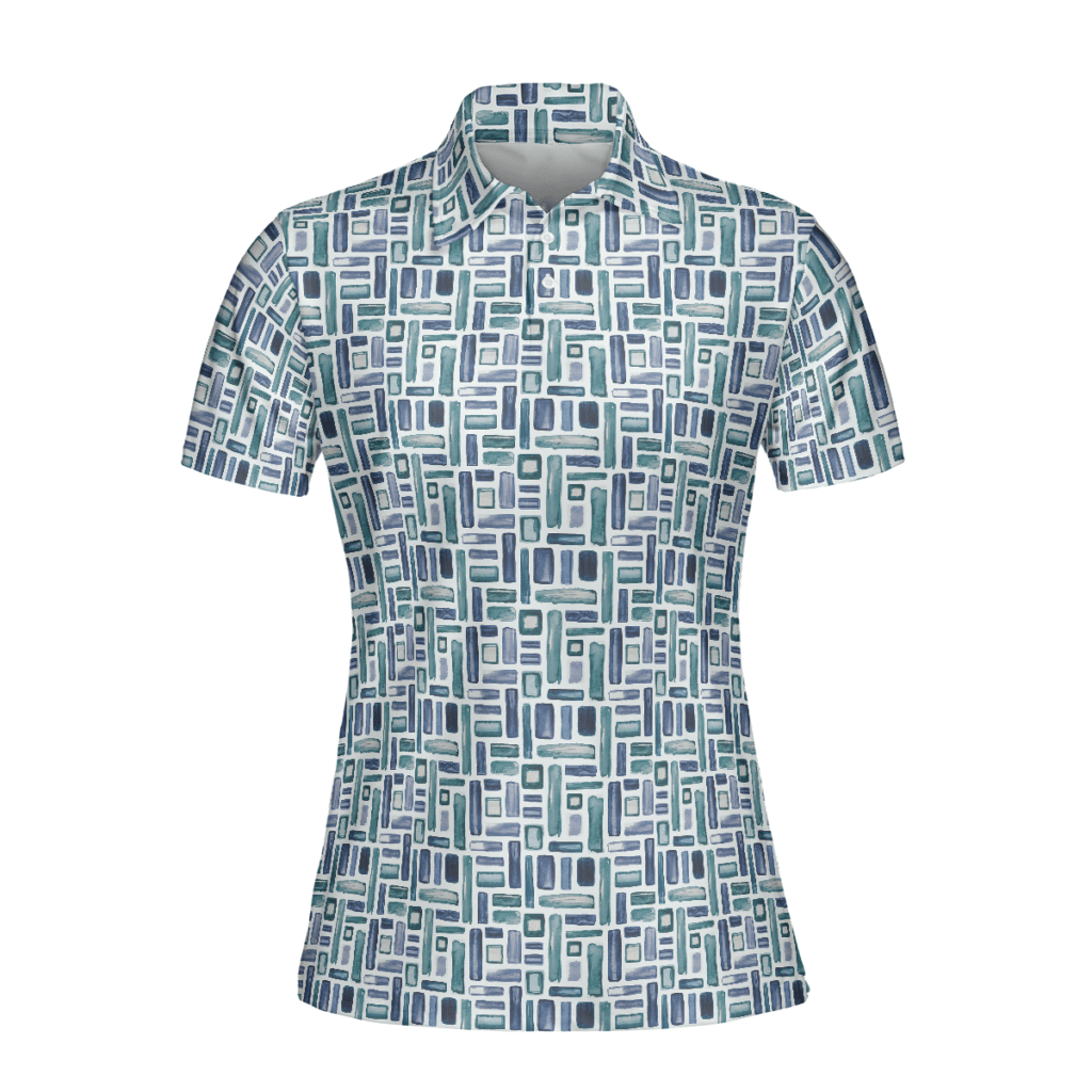 Watercolor Rectangles Women's Performance Polo Shirt