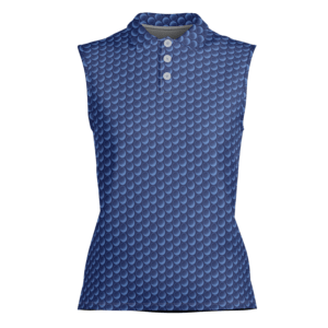 Blue Golf Balls Women's Sleeveless Polo