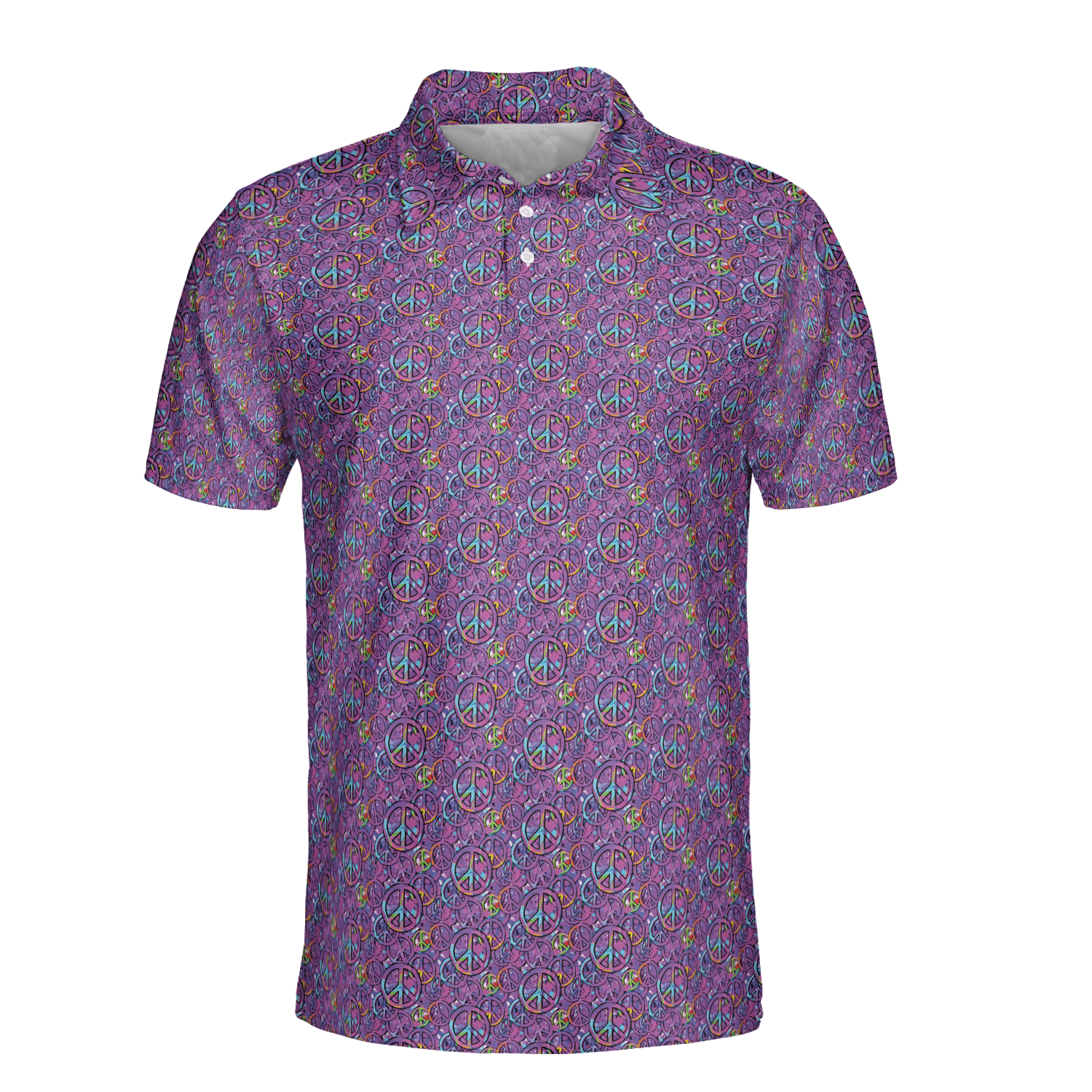Peace Signs Men’s Performance Polo Shirts - Image 5
