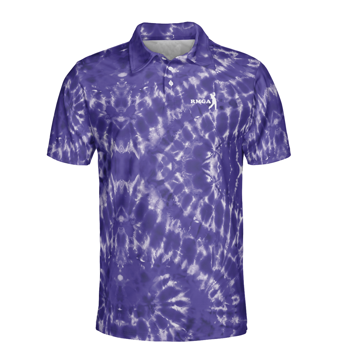 Purple Tie Dye RMGA Performance Polo Shirt