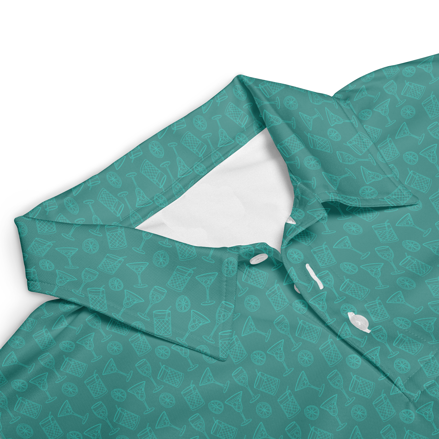 Teal Mixed Cocktails RMGA Polo Shirt - Image 2
