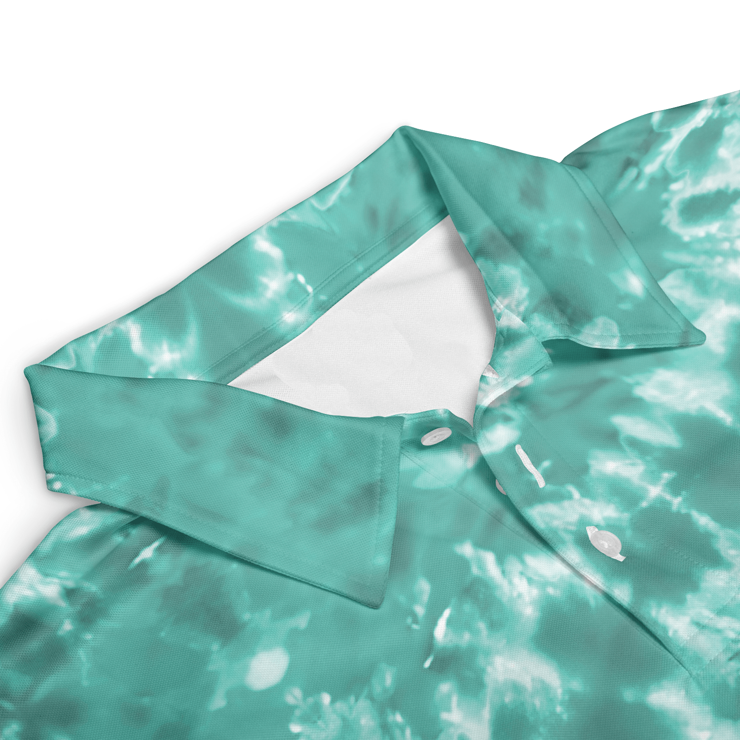 Teal Tie Dye RMGA Performance Polo Shirt - Image 2