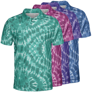 Tie Dye Men’s Performance Polo Shirts