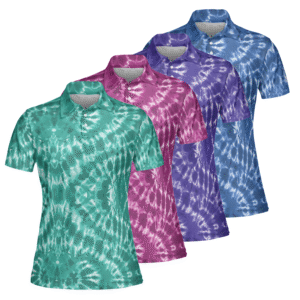 Tie Dye Women's Performance Polo Shirts