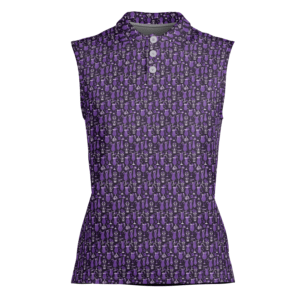 Tiki Cocktails Purple Women’s Performance Sleeveless Polo