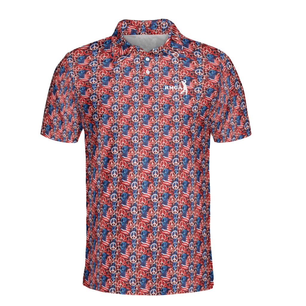 Patriotic Peace Signs RMGA Polo Shirt